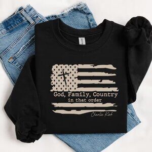 God Family Country Patriotic Shirt, A True Patriot Charlie Kirk Shirt